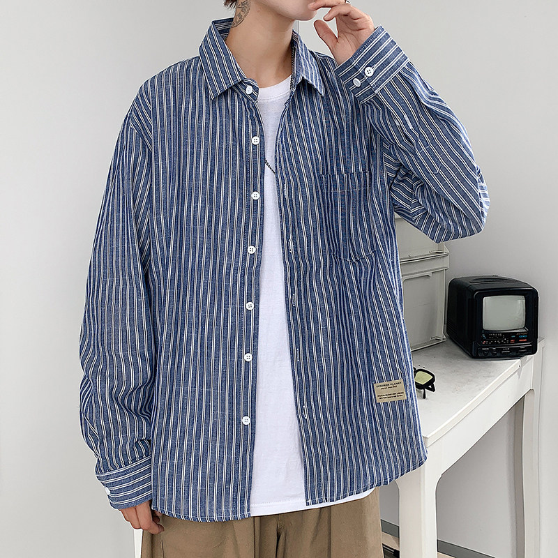 2021夏季新款衬衫男短袖韩版潮流刺青年休闲百搭薄A161-C18,男装衬衫,电商A161