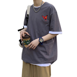 男士t恤潮牌潮流上衣服半袖2021新款男装体恤A161-T01，男装T恤，电商A161