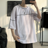 短袖T恤男潮ins宽松打底体恤衫半袖休闲潮牌百搭衣服A161-B12，男装T恤，电商A161