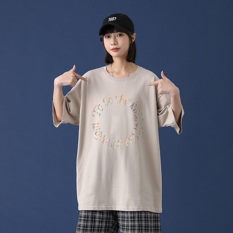 新款短袖t恤男宽松韩版潮流青年印花圆领打底衫男A161-T14-P25,男装T恤,电商A161