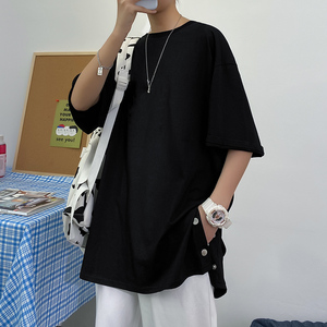 2021新款夏季男士短袖t恤潮牌潮流宽松ins港风衣服A161-T003
