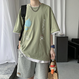 短袖t恤男2021春夏季新款体恤ins潮流潮牌百搭宽松A161-T24-P25，男装T恤，电商A161