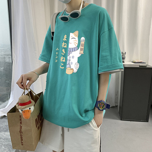 潮牌夏季短袖男韩版ins百搭宽松T恤潮流bf风情侣半袖A161-T28图片