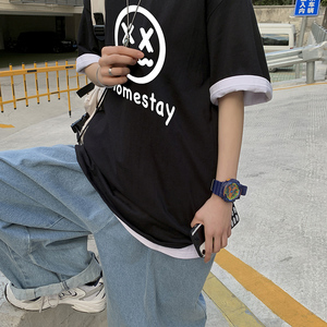 t恤男短袖ins潮牌早春韩版百搭潮流百搭夏季宽松衣服A161-T15图片