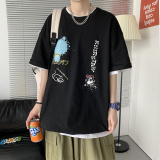 男短袖T恤夏季宽松潮流内搭上衣服潮牌ins百搭打底衫A161-T24，男装T恤，电商A161
