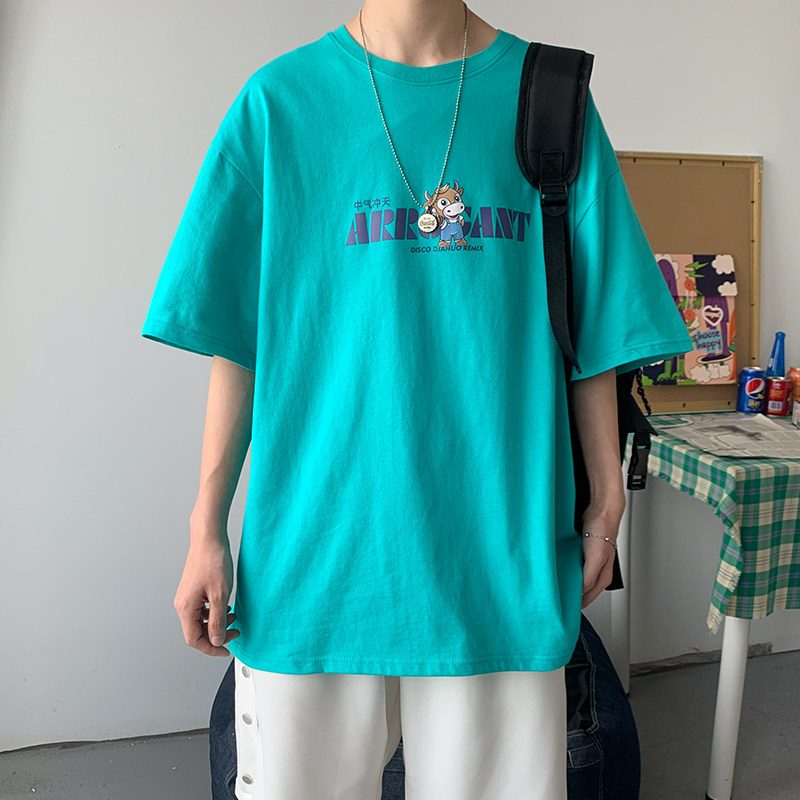 夏季短袖t恤男潮牌宽松ins半袖上衣bf港风潮流A161-T88081-特P20,男装T恤,电商A161