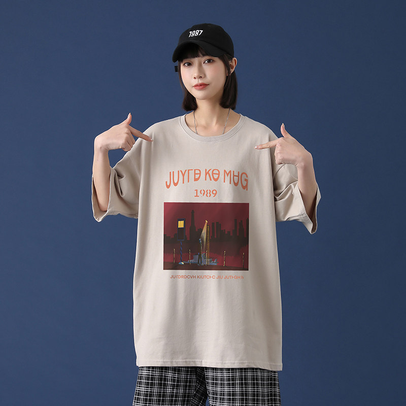 短袖t恤夏季网红半袖韩版潮流宽松帅气港风潮牌体恤A161-T41-P25,男装T恤,电商A161