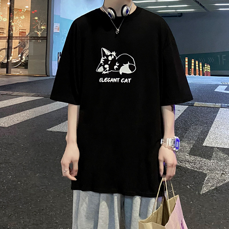 夏季男生短袖潮牌潮流ins宽松半袖时尚T恤潮A161-T088,男装T恤,电商A161