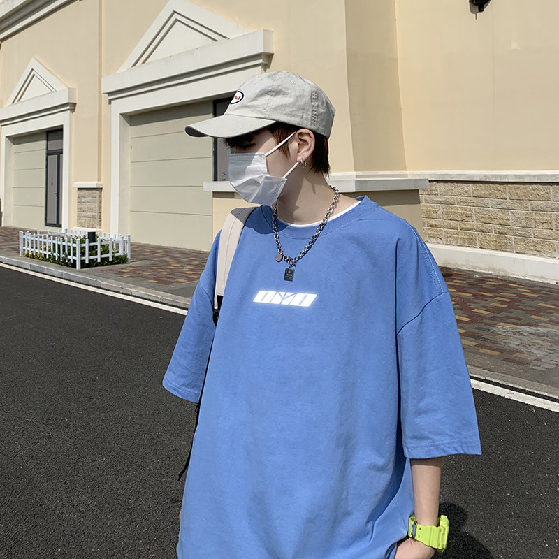 短袖t恤男2021夏季潮牌潮流ins宽松半袖体桖百搭衣服A161-T10,男装T恤,电商A161