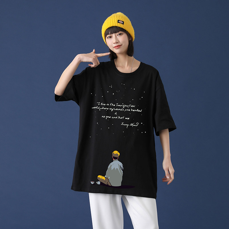 短袖T恤男休闲套装潮流宽松帅气夏季衣服A161-T08图片