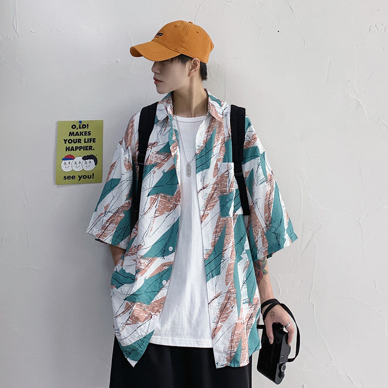 2021短袖t恤男潮流夏季男装修身男士半袖上衣服A161- W1030-P35图片
