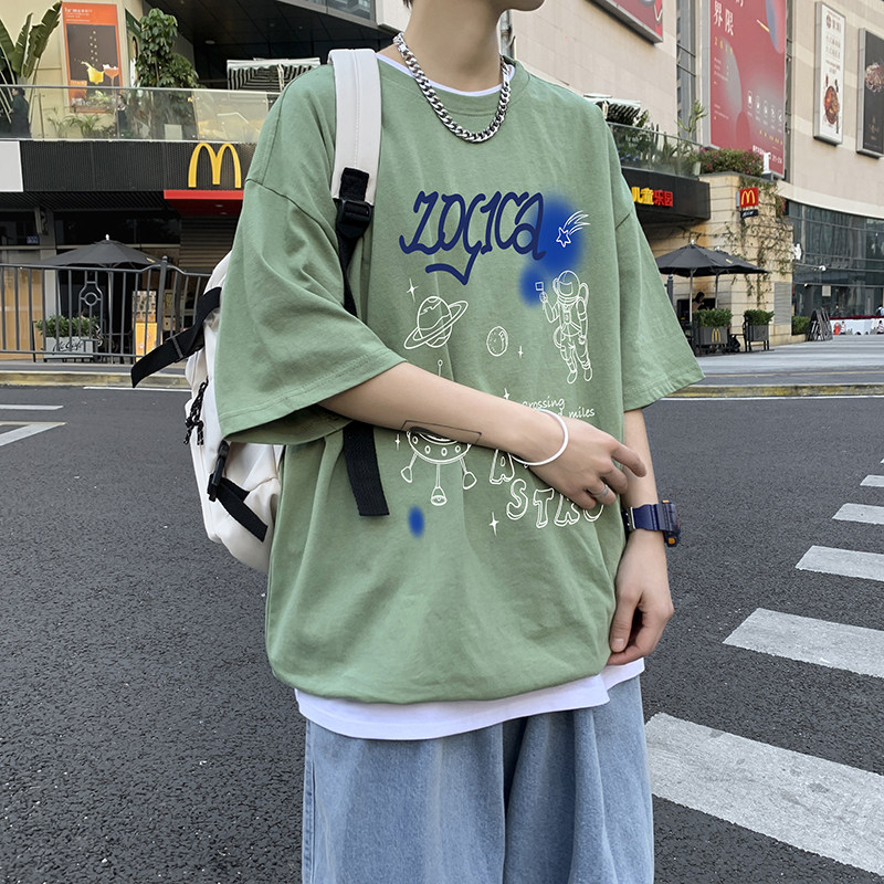 短袖t恤男春夏季新款韩版潮流宽松上衣男装潮牌体恤A161-T05-P25图片