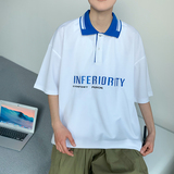 夏季新款短袖T恤潮流潮牌翻领polo衫男修身休闲上衣A161，男装Polo衫，电商A161
