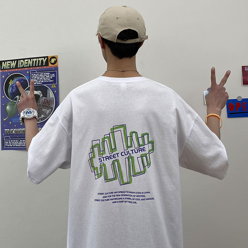 短袖t恤夏季潮牌简约百搭体恤夏装潮流ins宽松上衣服A161-T44-P25,男装T恤,电商A161