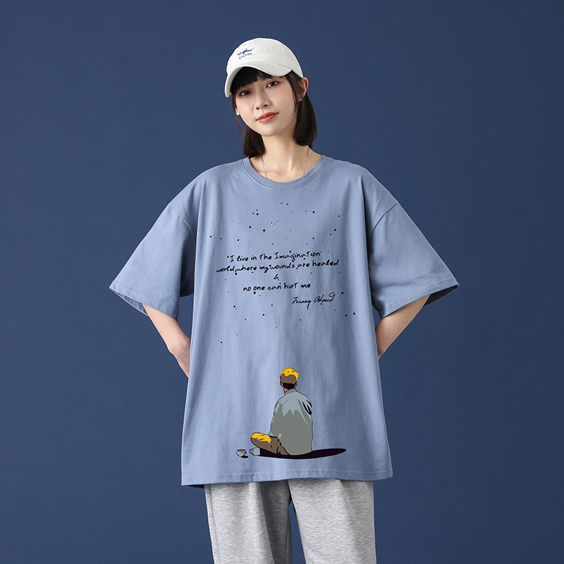 短袖t恤男潮牌印花半袖夏季体恤宽松男士休闲上衣服A161-T08图片
