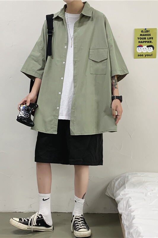 短袖t恤男夏季潮流百搭宽松半袖体恤ins潮牌上衣服A161-W1053,男装T恤,电商A161