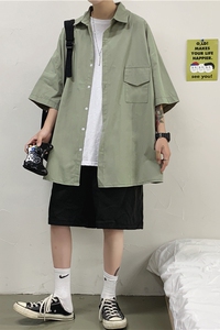 短袖t恤男夏季潮流百搭宽松半袖体恤ins潮牌上衣服A161-W1053图片