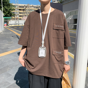 短袖t恤男潮夏季2021年新款圆领高端百搭ins潮牌A161-T32-P30图片