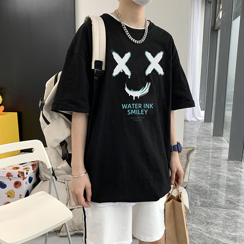 夏季短袖T恤男韩版潮流宽松圆领打底衫潮牌男半截袖A161-T19-P25,男装T恤,电商A161
