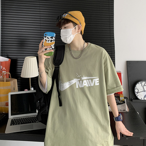短袖t恤男士春夏季2021新款潮流半截袖潮牌衣服A161-T22-P25图片