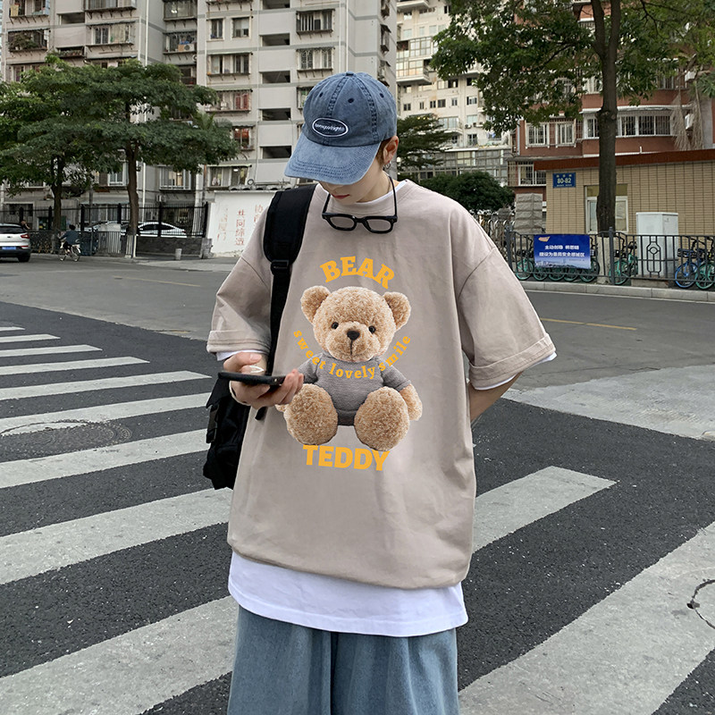 短袖T恤男潮流韩版夏季体恤潮牌内搭宽松打底衫衣服A161-T03,男装T恤,电商A161