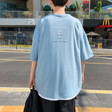 文艺店短袖t恤男宽松日系ins简约百搭港风潮牌夏季A161-T34，男装T恤，电商A161