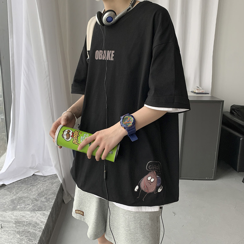 网红潮牌ins短袖男T恤潮流薄款2021年夏季男装半袖A161-T21,男装T恤,电商A161