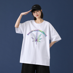 夏季男短袖t恤潮流潮牌宽松上衣服2021新款体恤A161-T04