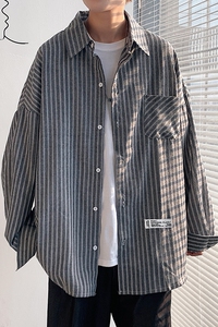 衬衫男夏季薄款韩版潮流休闲修身男短袖衬衣外套A161- C18-P35图片