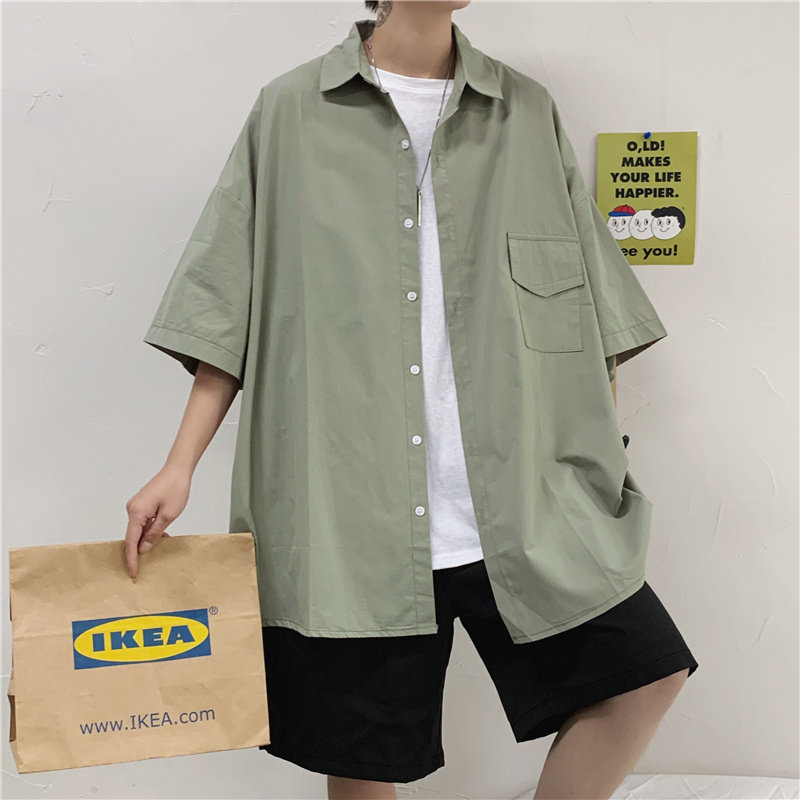 t恤短袖半袖ins潮牌百搭潮流夏季体恤港风宽松衣服A161-W1053,男装T恤,电商A161