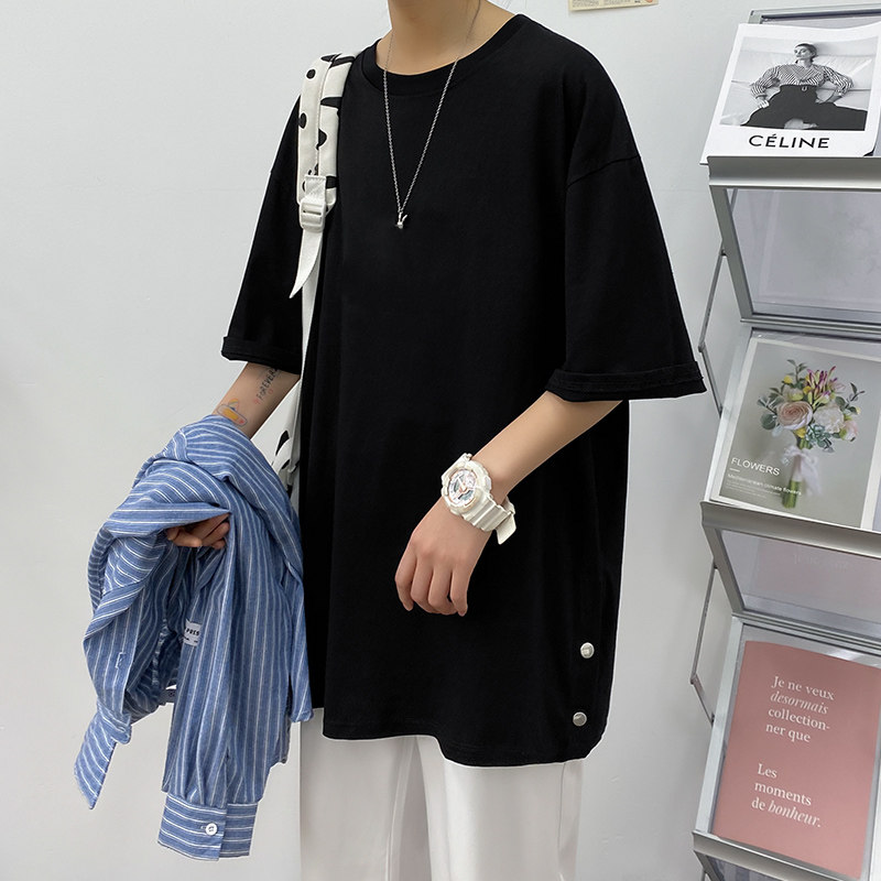 短袖T恤男2021夏季新款日系宽松百搭ins潮牌潮流A161-T003,男装T恤,电商A161