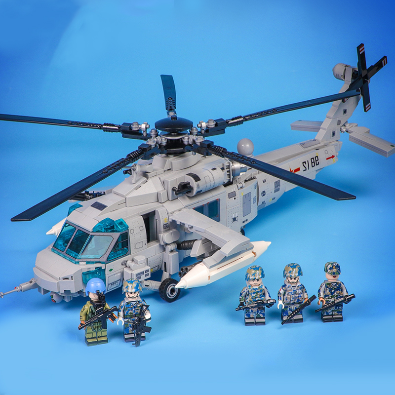 中国积木军事直升飞机