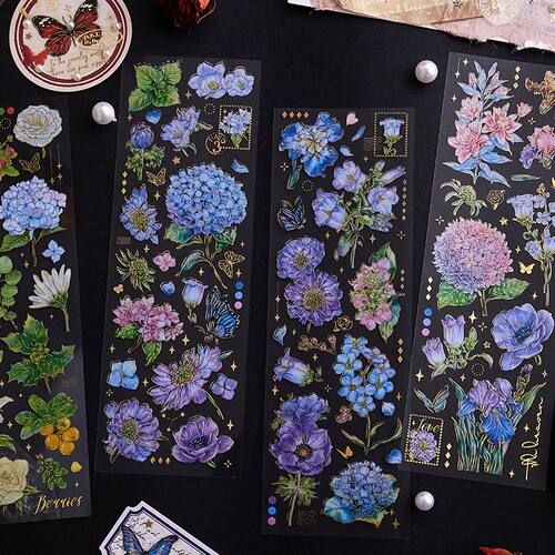 寓见诚品花间来信PET烫金贴纸