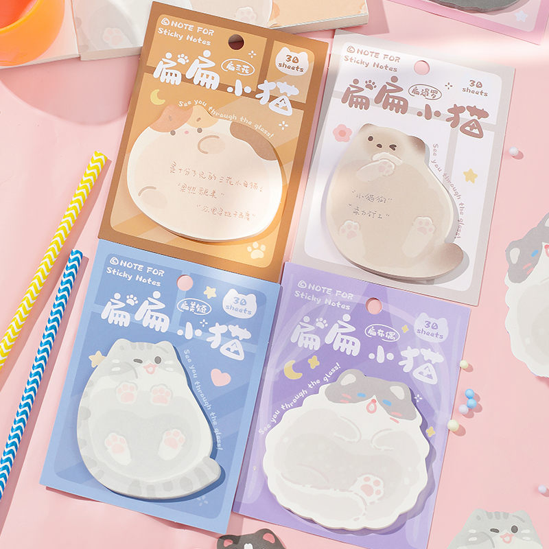 NOTEFOR卡通扁扁小猫便利贴