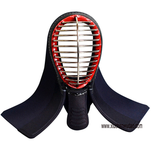 剑道护具3mm机刺面铝合金面金人造绀皮剑道防具剑道护具