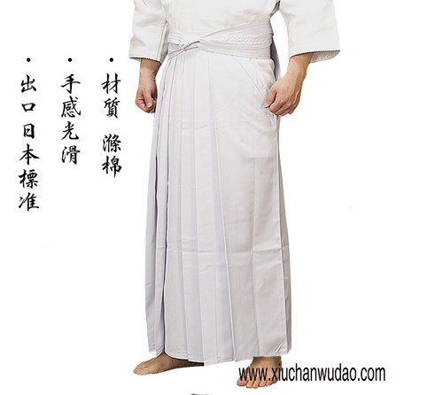 修禅武道具 白色剑道袴涤棉入门推荐剑道裤日本剑道道服剑道裤裙