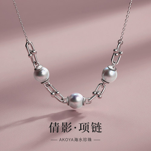 珍珠项链2023新款爆款海水项链女