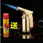 创意打火机充气焊枪耐高温防风雪茄男点烟器直冲金属喷枪气体 包邮