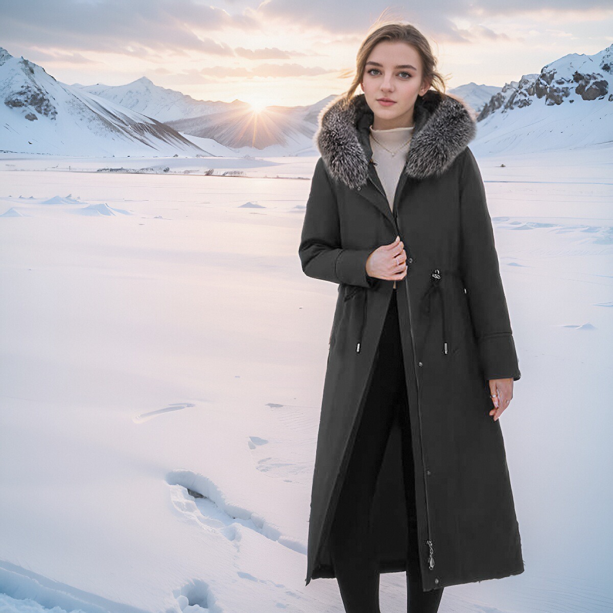 高端派克羽绒服服新款女冬季