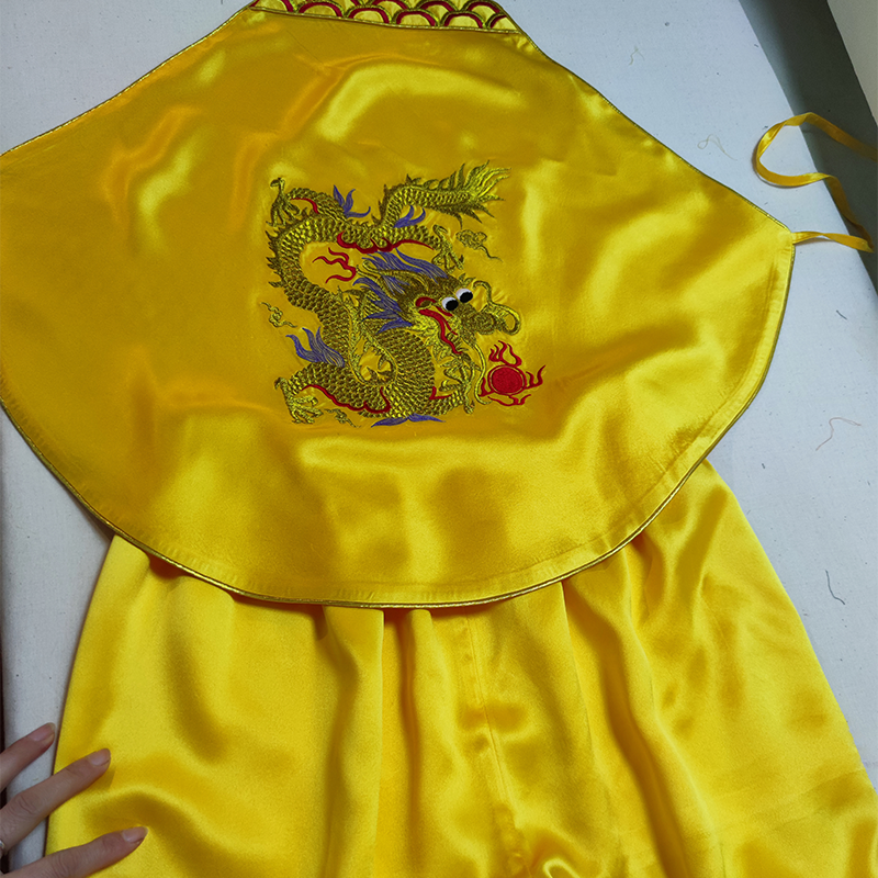语衣涵紫手工定制真丝金色龙凤肚兜绣花汉服内搭睡衣大码来图个性