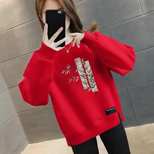 胖mm女装 宽松显瘦大码 减龄上衣 卫衣时尚 外贸出口捡漏加绒加厚长袖