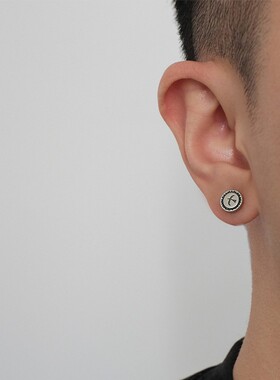 925纯银复古飞鸟男潮高级感耳钉银耳环朋克百搭耳饰小众个性ins风