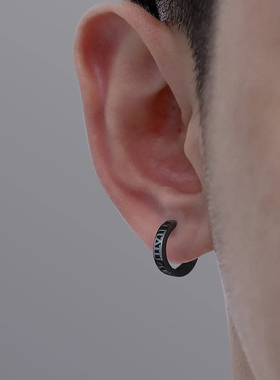 高级感925纯银耳环男单只耳钉2025潮个性简约风耳圈女耳饰养耳洞