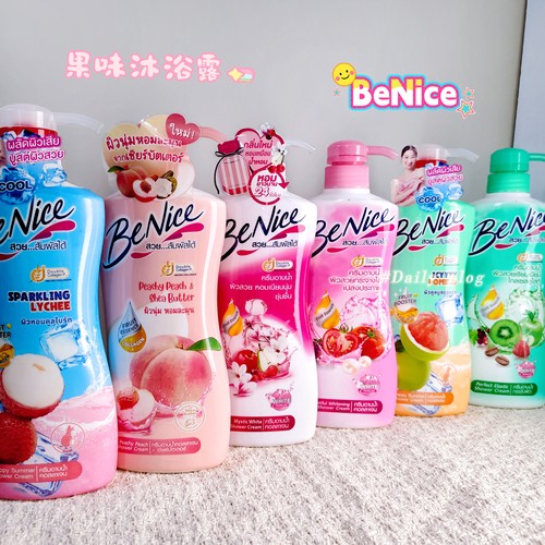 泰国benice沐浴露本土711便利店水果混合沐浴露清爽果香蜜桃味