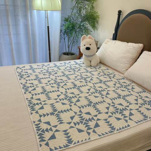 【雅趣】110X130隔脏垫 换季新品双面美式全棉隔脏垫可水洗床盖