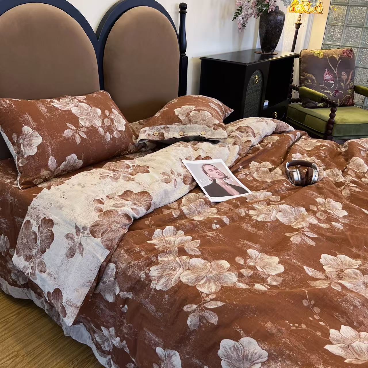 【雅趣】那时花开 纯棉双层纱亲肤柔软全棉四件套可机洗~新品上新