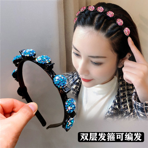 抖音同款编发刘海碎发神器头箍