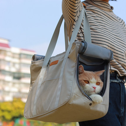 猫包手提外出便携宠物大容量猫袋夏天透气笼子帆布狗背包猫咪用品