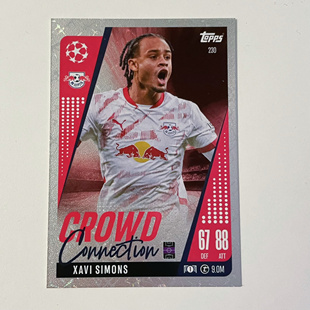 Topps2024-25欧战欧冠追加版Crowd特卡 230 哈维西蒙斯 RB莱比锡