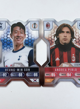 Topps2024-25欧战欧冠追加包Extra盾卡chrome X皮尔洛孙兴慜CX1